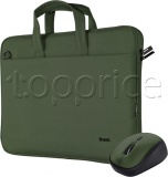 Фото Сумка для ноутбука 16" Trust Bologna Bag & Mouse Set Green (24989)