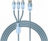 Фото товара Кабель USB -> Lightning/micro-USB/Type C Baseus StarSpeed 3.5A 1.2 м Blue (CAXS000017)