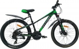 Фото Велосипед Titan Fox Black/Green 24" рама - 12" 2024 (24TJA-004984)
