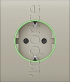Фото Центральная панель для розетки Ajax CenterCover for Outlet Smart Ivory