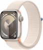 Фото товара Смарт-часы Apple Watch Series 9 41mm GPS+Cell. Starlight Aluminium/Starlight Sport Loop (MRHQ3)