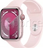 Фото Смарт-часы Apple Watch Series 9 41mm GPS+Cell. Pink Aluminium/Light Pink Sport Band M/L (MRJ03)