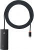 Фото товара Концентратор USB Type C Baseus Lite Series 4 Port 2 м Black (WKQX030501)