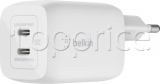 Фото Сетевое З/У Belkin 65W 2хUSB-С GAN PD PPS + Type C Cable White (WCH013VF2MWH-B6)