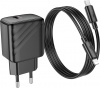 Фото товара Сетевое З/У Hoco CS22A Value PD30W + кабель Type-C/Lightning Black (6942007609920)