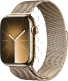 Фото Смарт-часы Apple Watch Series 9 45mm GPS+Cell. Gold St. Steel/Gold Milanese Loop Band (MRMU3)
