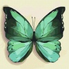 Фото товара Рисование по номерам Идейка Зеленая бабочка (KHO4208)