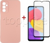 Фото Чехол + стекло для Samsung Galaxy A04s Dengos Pink (DG-KM-77)