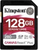 Фото товара Карта памяти SDXC 128GB Kingston Canvas React Plus C10 UHS-II U3 (SDR2V6/128GB)