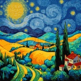 Фото Набор для творчества Santi Алмазная мозаика Звездная ночь (954872)