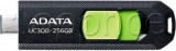 Фото USB Type-C флеш накопитель 256GB A-Data UC300 Black/Green (ACHO-UC300-256G-RBK/GN)