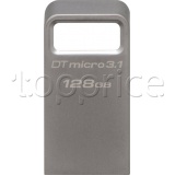 Фото USB флеш накопитель 128GB Kingston DataTraveler Micro 3.1 Metal Silver (DTMC3/128GB)