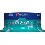 Фото DVD-RW Verbatim Matt Silver 4.7Gb 4x (25 Pack Cakebox) (43639)