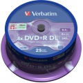 Фото DVD+R DL Verbatim Matt Silver 8.5Gb 8x (25 Pack Spindle Wrap) (43757)
