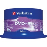 Фото DVD+R Verbatim Matt Silver 4.7Gb 16x (50 Pack Cakebox) (43550)
