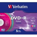 Фото DVD+R Verbatim Colour 4.7Gb 16x (5 Pack OPP) (43556)
