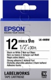 Фото Лента Epson LK4WBW Strong Adhesive Black/White 12/9 (C53S654016)