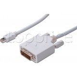 Фото Кабель Mini DisplayPort -> DVI Digitus Assmann AM/AM 1м White (AK-340305-010-W)