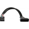 Фото товара Переходник 19PIN USB3.2 Gen1 to 9PIN USB2.0 Chieftec (Cable-USB3T2)