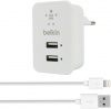 Фото товара Сетевое З/У USB Belkin (2.1A/10Watt) White (F8J053EttWHT) + USB Cable iPhone 5/5S/5C