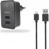 Фото товара Сетевое З/У USB Belkin (2.1A/10Watt) Black (F8J053EttBLK) + USB Cable iPhone 5/5S/5C