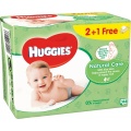 Фото Салфетки влажные для младенцев Huggies Natural Care 3 x 56 шт. (5029053550176)
