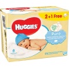Фото товара Салфетки влажные для младенцев Huggies Ultra Comfort Pure 3 x 56 шт. (5029053550091)