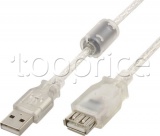 Фото Кабель USB2.0 AM -> AF Cablexpert 0.75 м (CCF-USB2-AMAF-TR-0.75M)