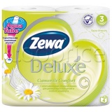 Фото Туалетная бумага Zewa Deluxe 3 слоя Ромашка/Роза Белая 4 шт. (7322540060133)
