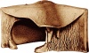Фото товара Декорация Природа Грот для черепах угловой большой 18x22x12 см (PR740780/26К)