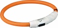 Фото Ошейник Trixie с USB светящийся оранжевый XS-S 35 cм/7 мм (12703)