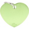 Фото товара Адресник MyFamily Сердце большое, зеленый Basic Aluminum (MFB42)