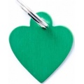 Фото Адресник MyFamily Сердце маленькое, зеленый Basic Aluminum (MFB41)