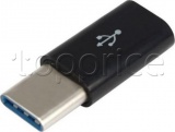 Фото Адаптер Lapara micro-USB -> Type C OTG Black (LA-Type-C-MicroUSB-adaptor black)