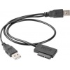 Фото товара Адаптер USB2.0 -> Slimline SATA 13-pin Cablexpert (A-USATA-01)