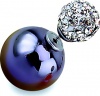 Фото товара Серьги Biojoux Exotic Double-Ball Crystal Ball / Metal Ball 6/14 мм (BJE602)