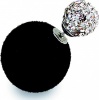 Фото товара Серьги Biojoux Exotic Double-Ball Crystal Ball / Black Velvet Ball 8/16 мм (BJE603)