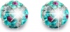 Фото товара Серьги Biojoux Trendy White Crystal / Aqua Rose Flower Ball 6 мм (BJT6167)