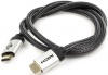 Фото товара Кабель HDMI -> HDMI v2.0 HIGH speed UHD 4K ATcom Metal HEAD (180-180) 1 м (ПВХ сетка) (13780)
