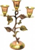 Фото товара Подсвечник Arjuna бронзовый на 3 свечи 19,5x13x7 см (28296)