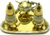 Фото товара Солонка, перечница, горчичница Arjuna бронза с перламутром (28321)