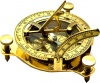 Фото товара Часы солнечные Arjuna с компасом бронзовые 12x12x4 см (26756)