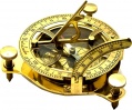 Фото Часы солнечные Arjuna с компасом бронзовые 12x12x4 см (26756)