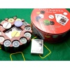 Фото товара Покерный набор Arjuna 2 колоды карт + 240 фишек+сукно d-25 h -8,5 см (26727)