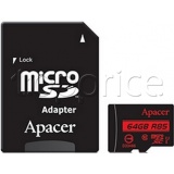 Фото Карта памяти micro SDXC 64GB Apacer UHS-I U1 (AP64GMCSX10U5-R)