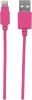 Фото товара Кабель USB -> Lightning Manhattan 0.15 м Pink (394420)